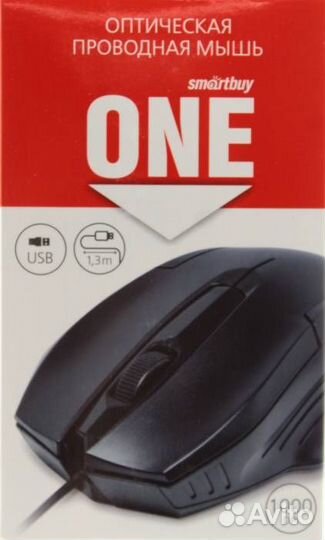Мышь проводная Smartbuy ONE 210-K черная (SBM-210