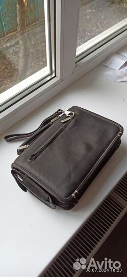 Барсетка кожаная мужская