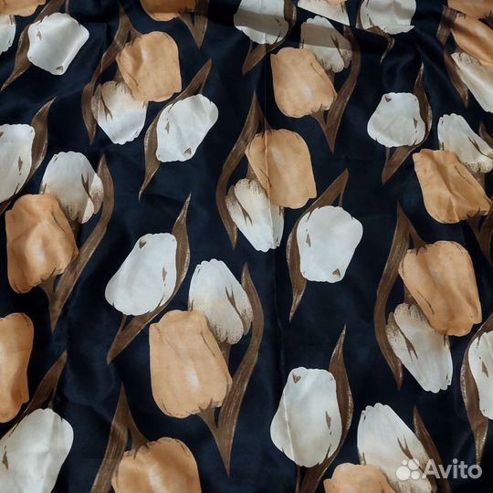 Винтажный платок Италия Donatello тюльпаны