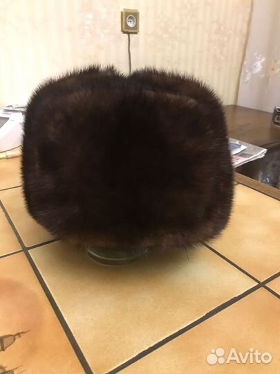 Норковая шапка мужская 57 размер