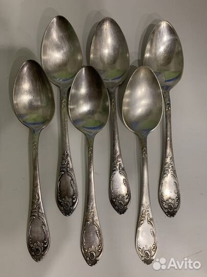 Вилки, ложки чайные мельхиоровые с позолотой СССР