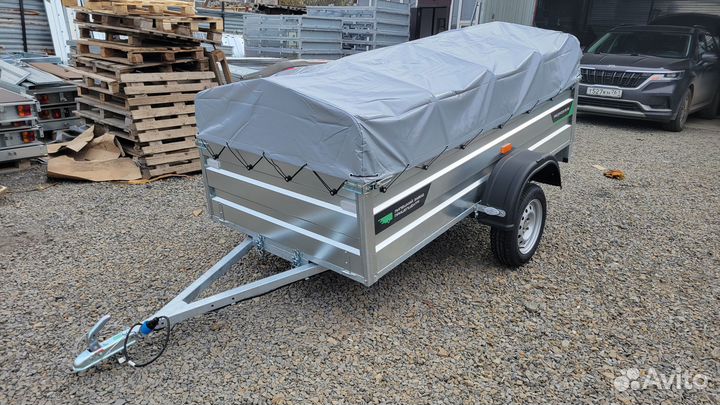 Легковой прицеп 2.5 м на 1.3 м борт 52 тент 35 см