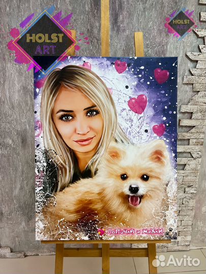 Портрет на холсте по фото на заказ