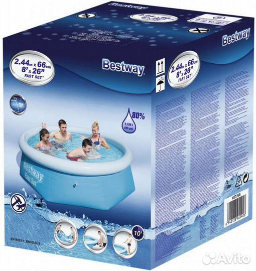 Бассейн с Надувным Бортом 244*66