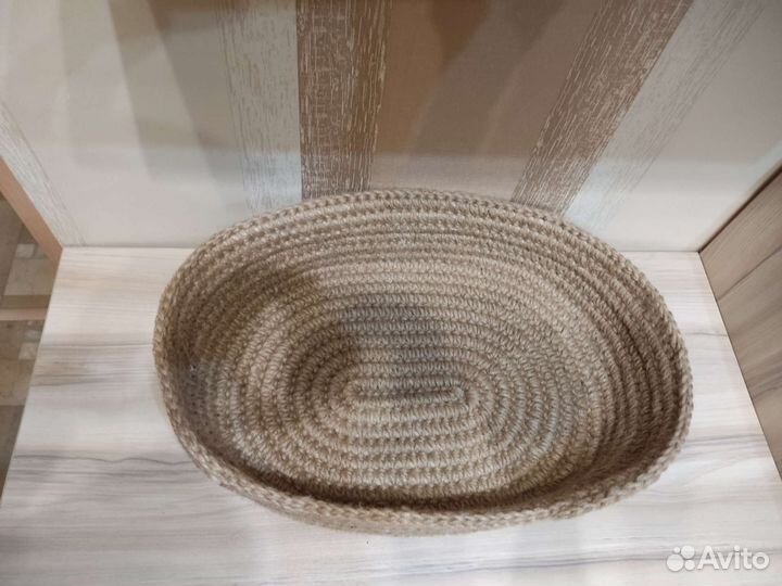 Лежак для кошек или мелких собак из джута