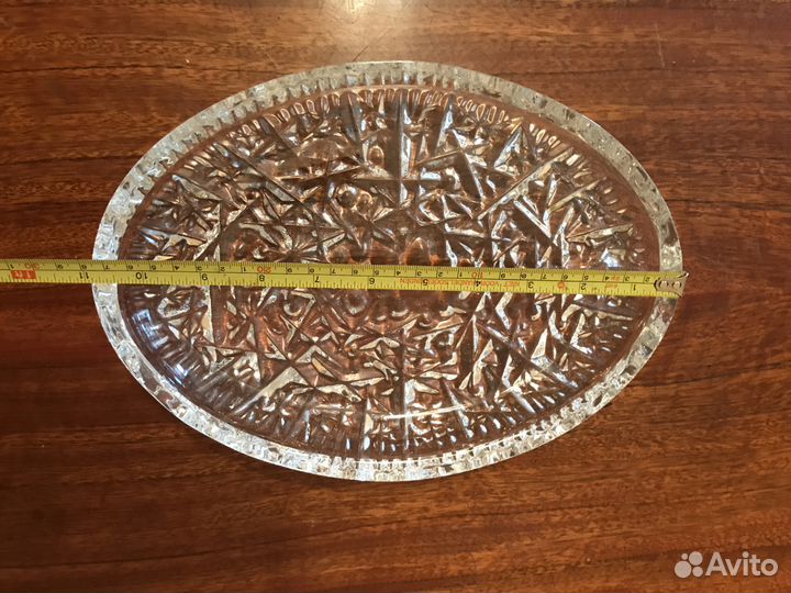 Блюдо хрустальное