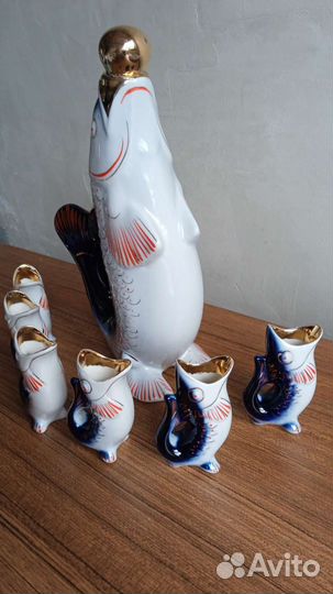 Графин с рюмками,Рыбы, СССР