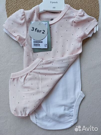 Боди hm 2 шт девочке 62-92