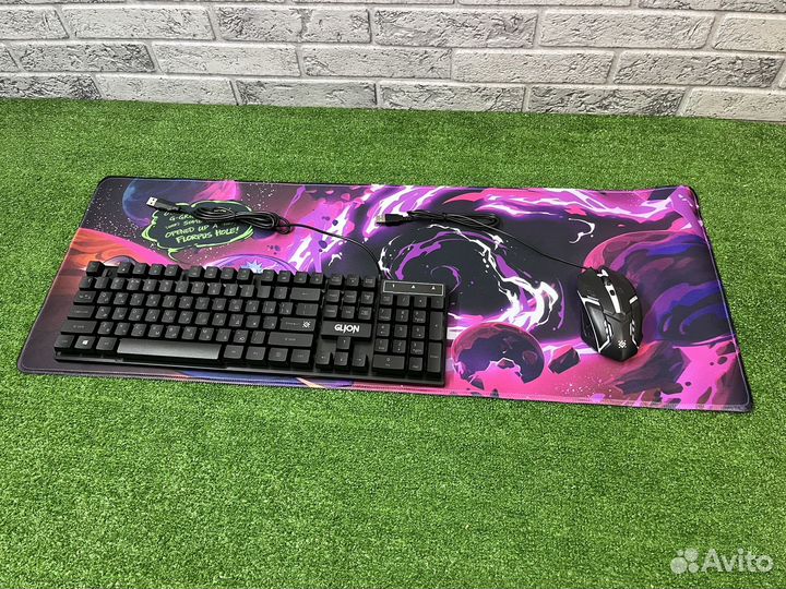 Комплект игровой клавиатура + мышка + коврик