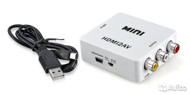 Конвертер hdmi на AV переходник