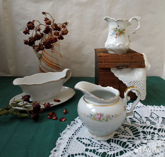 Молочник СССР сливочник Kahla солонка Мальцов