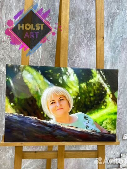 Портрет по фото на холсте