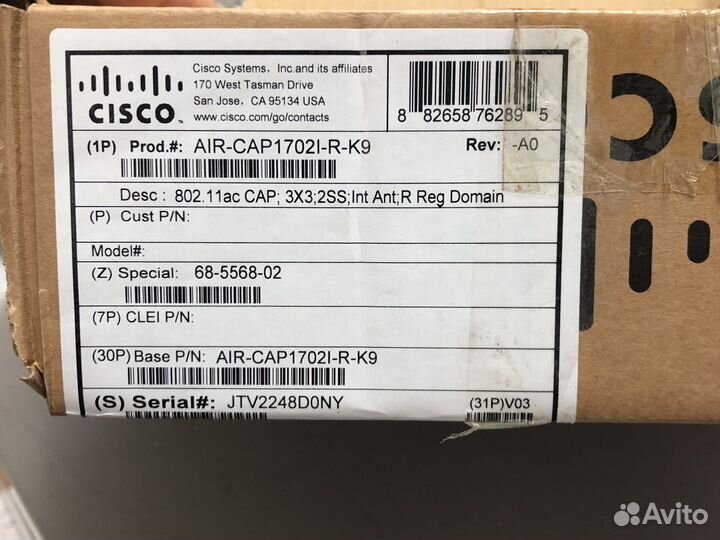 Точка доступа cisco air-cap1702i-r-k9