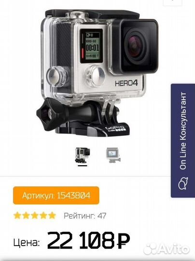 Камера GoPro Hero 4 silver