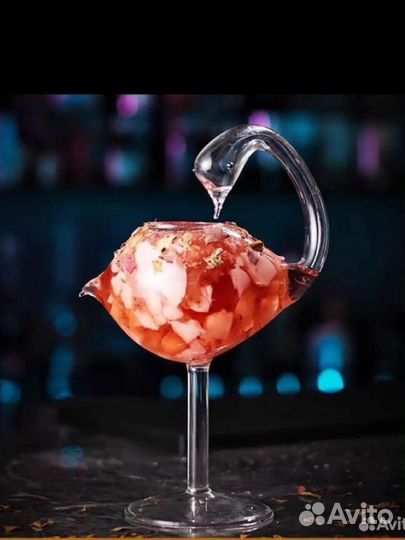 Коктейльный бокал фламинго