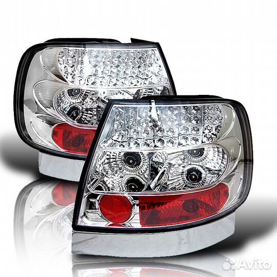 Задние фонари Ауди А4 1995-2000 тюнинг диодн. хром