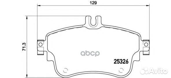 Колодки тормозные дисковые перед P50094 Brembo