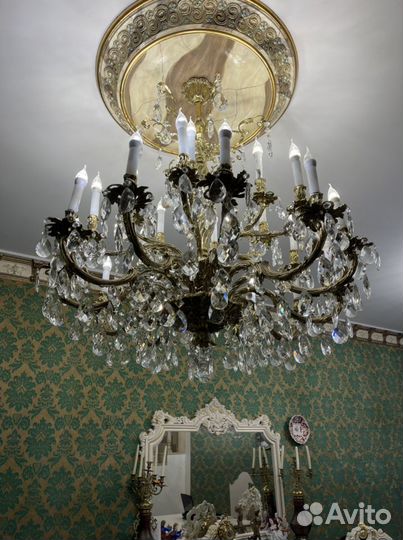 Бронзовая Люстра Preciosa с хрусталём