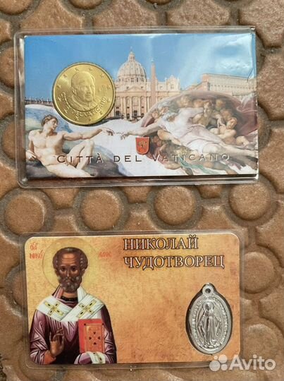 Сувениры монета кулон Ватикан Италия Москва