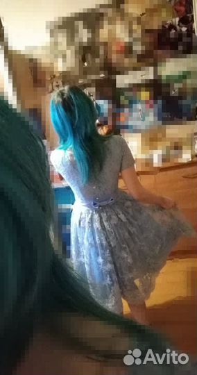Платье голубое 42 размер