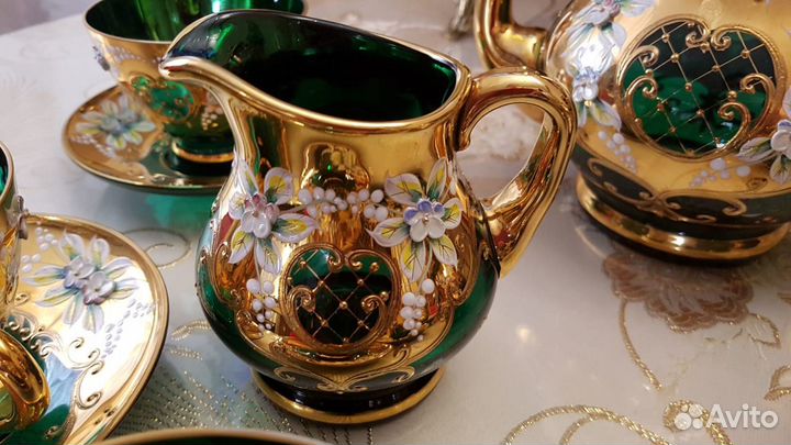 Чайный сервиз Богемия. Смальта. Лепка