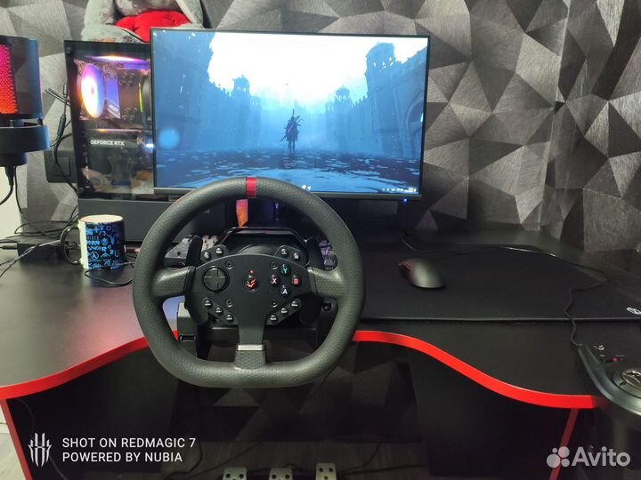 Игровой руль 900 градусов с кпп