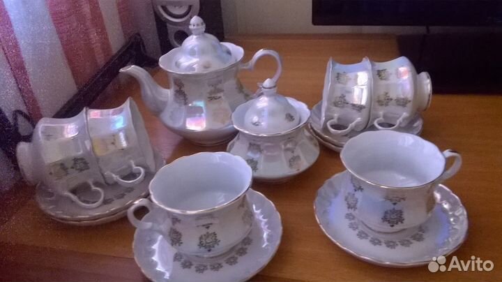 Сервиз, ладья хрустальная