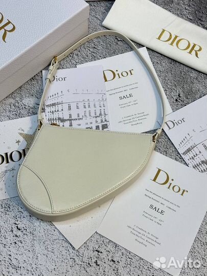 Сумка Dior Saddle Rodeo белая