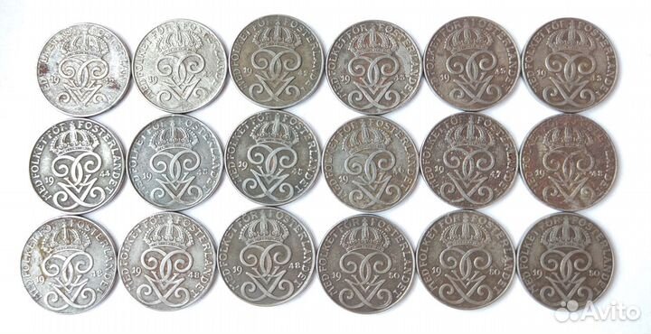 Старые монеты Швеции (первая половина XX века)