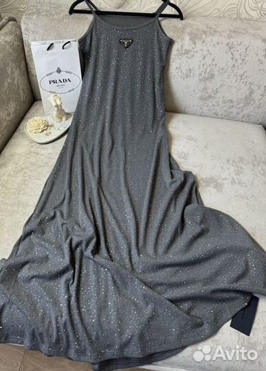 Платье в стразах Рrada lux