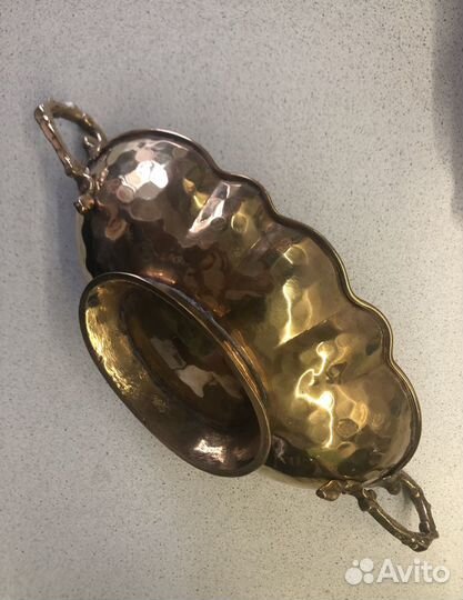 Жардиньерка, кашпо, конфетница латунь