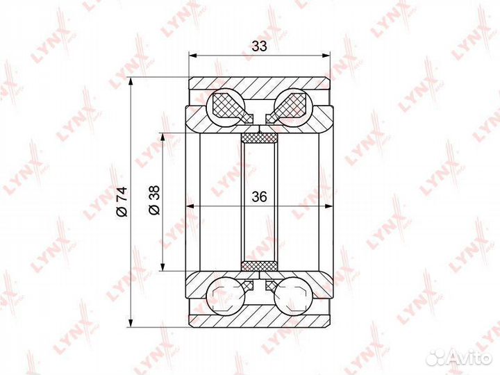 К-кт подшипника ступицы передней toyota carina 2.0