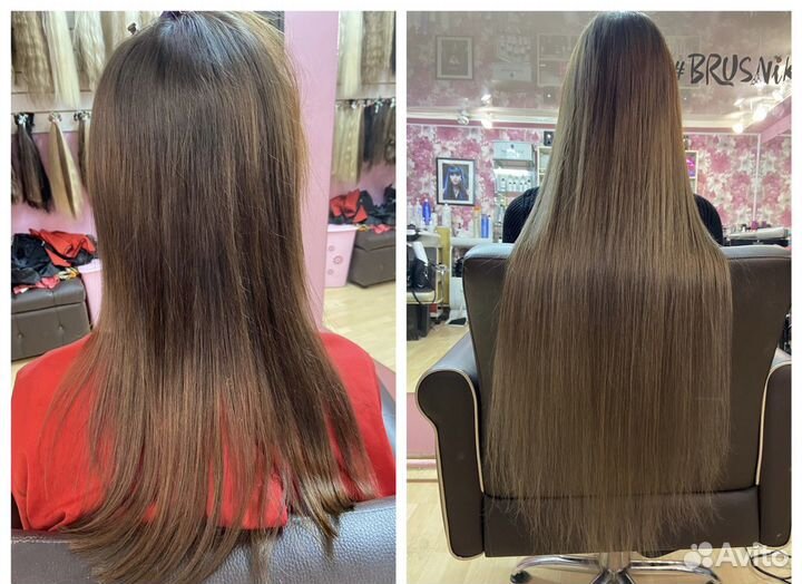 Волосы 50 см + наращивание