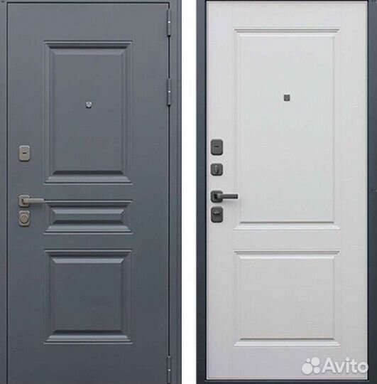 Дверь входная серая металлическая Барселона