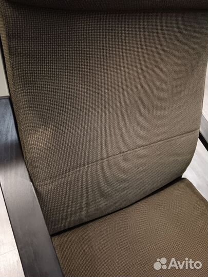 Кресло IKEA Poeng с подставкой для ног