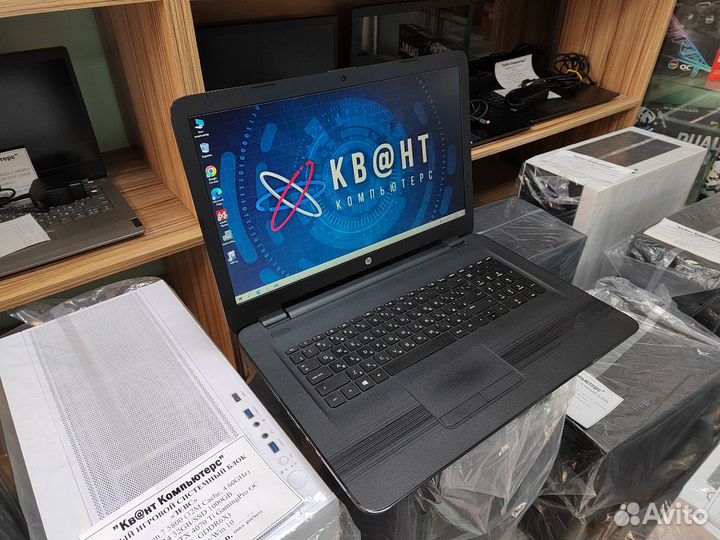 Мощный ноутбук HP 17 c большим экраном на гарантии