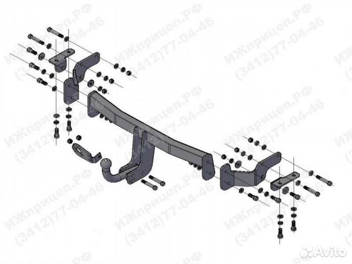 Фаркоп на Hyundai Santa Fe,Kia Sorento