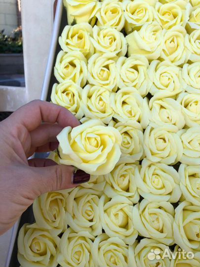 Розы из мыла