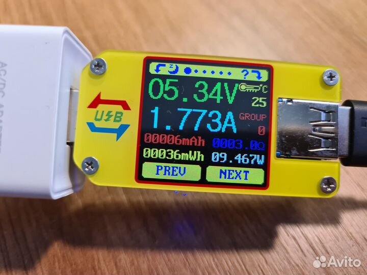 USB тестер Ruideng UM34C + нагрузка HD25