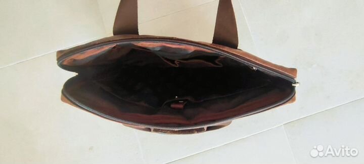 Сумка деловая кожаная коричневая MaximoTarnavsky