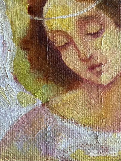 Картина маслом Ангел гармонии, 15/20 см