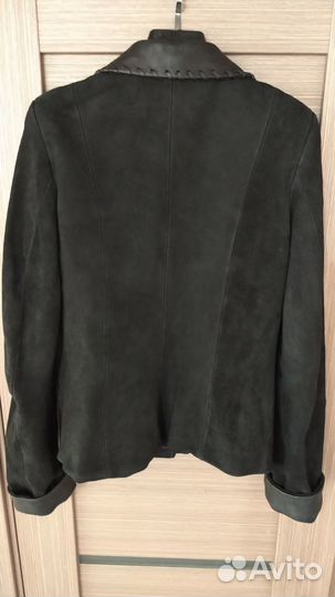 Жакет замшевый с кожаными вставками