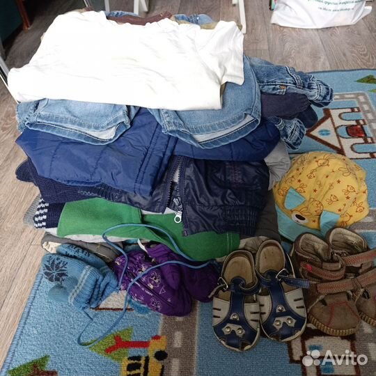 Вещи пакетом мальчику рост 80-86-92