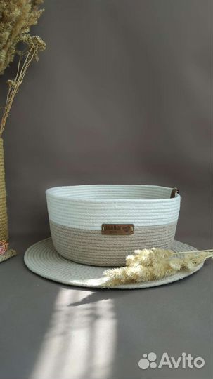 Корзина из хлопкового шнура