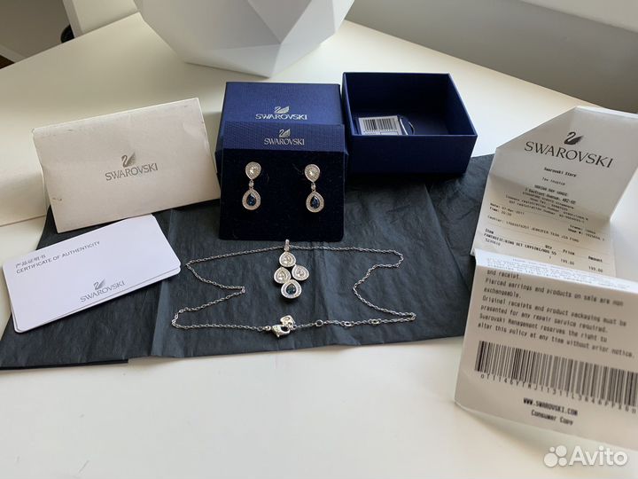 Swarovski серьги+колье