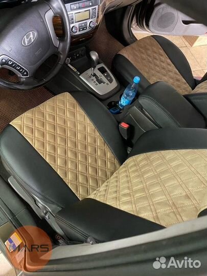 Авточехлы для Hyundai Santa Fe из экокожи