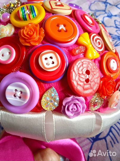 Букет из пуговиц хендмейд подарок
