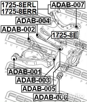 Сайлентблок заднего поперечного рычага