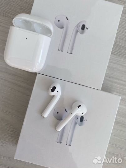 Airpods 2 / наушники / новые + чехол