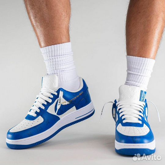 Кроссовки Nike Air Force 1 x Louis Vuitton Blue